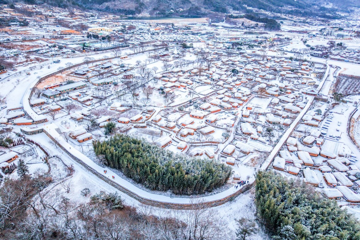 낙안읍성 설경