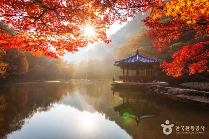 Morning of Uhwajeong Pavilion